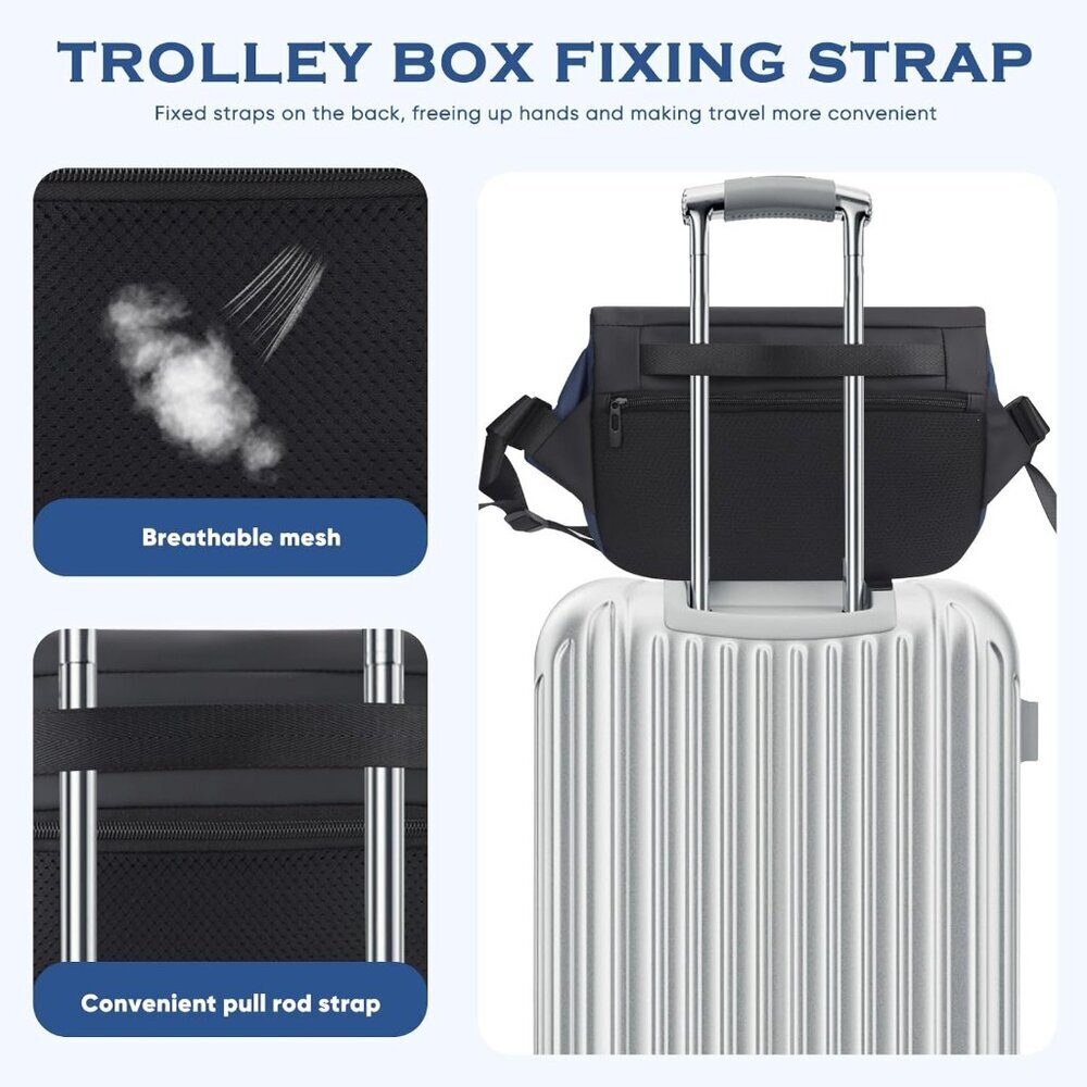 Water-Resistant Sling Backpack With Magnetic Buck… - image 7